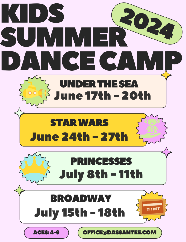 Santee Summer Camp
Dance, Musical Theater, Ballet, Hip Hop